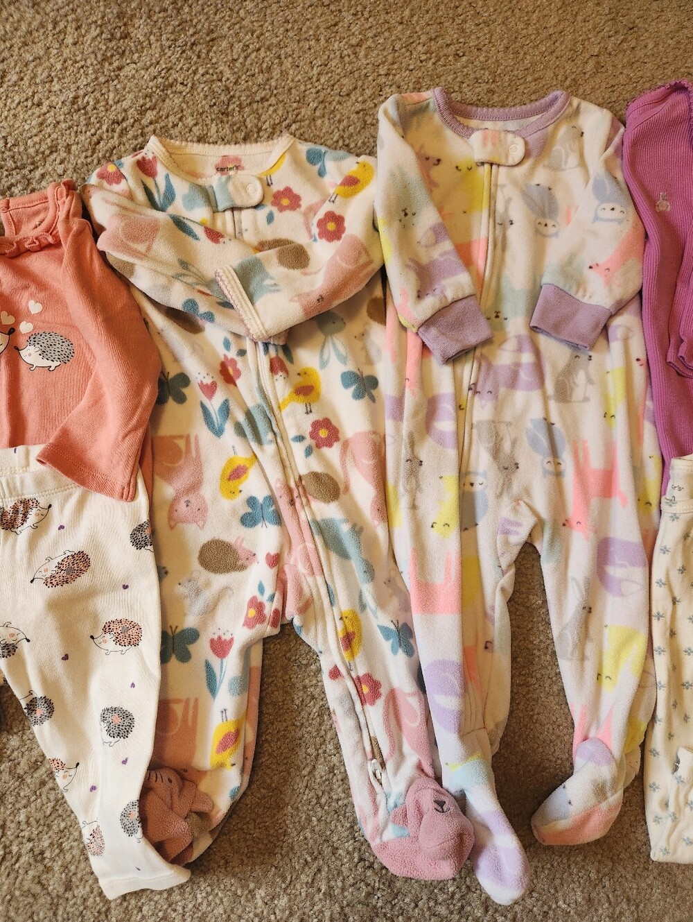Large Mixed Lot of 6-9M Baby Girl Clothes Bodysuits Footies - Picture 4 of 5